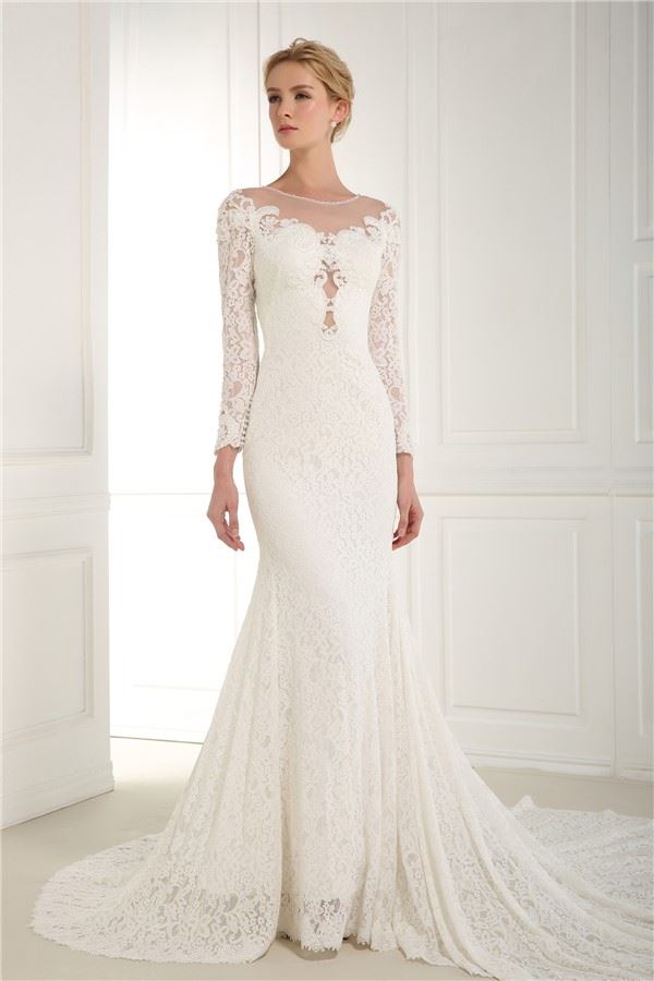Sheath Mermaid Wedding Dress